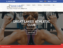 Tablet Screenshot of greatlakesathleticclub.com